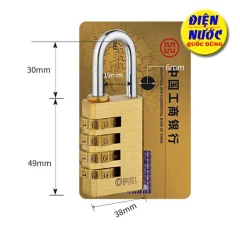 Ổ khóa số cỡ vừa đồng thau