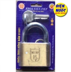 Ổ khóa treo đồng bấm Việt tiệp 01601 ( cỡ lớn- 6cm)