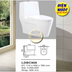 Bồn cầu 1 khối giá rẽ Lendo LDBC909 và REVIEW SẢN PHẨM