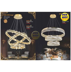 Đèn thả bàn ăn bằng đồng thau cổ điển NB9036A