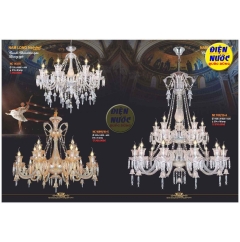 Giá đèn chùm bằng thủy tinh đẹp NC1089/10+5 loại nhỏ