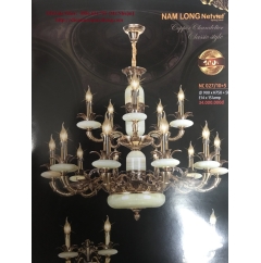 Đèn chùm nến đồng cao cấp NC027/10+5