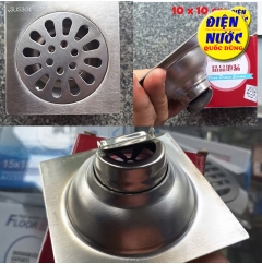 Phễu thoát sàn chống hôi cơ chế bập bên kích thước 10x10cm