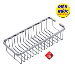 Kệ ngang rổ thẳng nhà tắm inox 1 tầng