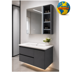 Tủ lavabo phòng tắm kết hợp tủ gương hiện đại, tiện nghi