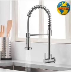 Vòi Rửa Chén Gắn Tường Dây Lò Xo Inox 304 Cao Cấp