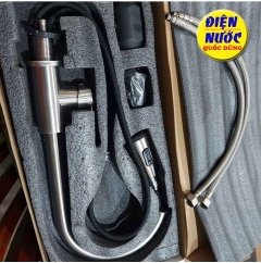Vòi rửa chén có dây rút  nóng lạnh inox 304