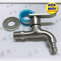Vòi hồ inox 304 tay gạt đúc