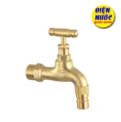 Vòi hồ đồng thau tay vặn phi 21