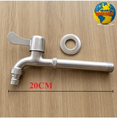 Vòi hồ dài gắn tường Inox 304 dài 20cm ren 21
