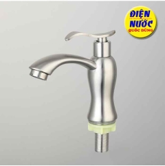 Vòi lavabo rửa mặt nước lạnh Inox 304 (loại tốt)