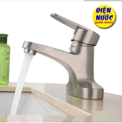 Vòi chậu lavabo rửa mặt nóng lạnh 3 lỗ inox 304 