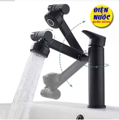 Vòi lavabo nóng lạnh thiết kế với các khớp xoay 360 độ