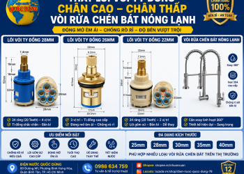 Thay Lõi Vòi Ty Đồng Chân Cao Chân Thấp Vòi Rửa Chén Bát