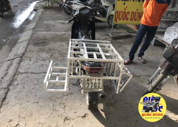 Vận Chuyển Gương Kính, Ống Nước, Ống Điện, Đèn LED An Toàn Với Baga Giá Chở Hàng Xe Máy Chuyên Dụng