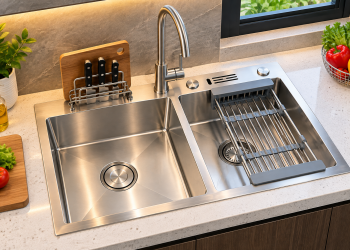 Chậu Rửa Chén Inox 304 82x45cm Bền Đẹp, Chống Gỉ