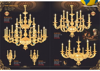 Bộ Sưu Tập Đèn Chùm Đồng Mạ Vàng 24K Cổ Điển Nam Long Netviet NC 007, NC 008 – Vẻ Đẹp Vĩnh Cửu