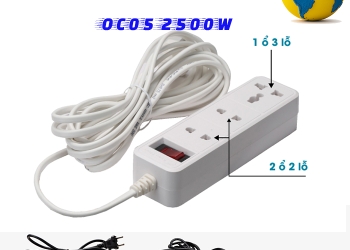 Ổ Cắm Rạng Đông 3 Lỗ OC05.V2 – Giải Pháp Kéo Dài 5M An Toàn Cho Gia Đình