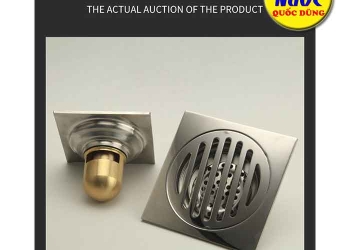 Phễu Thoát Nước Sàn Nhà Bếp Inox 304 – Chống Hôi, Lọc Rác Hiệu Quả