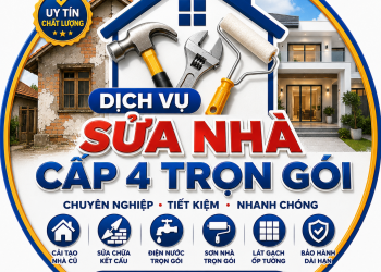 Sửa Nhà Cấp 4 Trọn Gói TPHCM Uy Tín, Giá Tốt