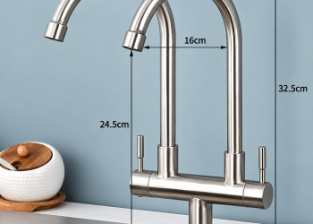 Vòi Rửa Chén Lạnh Đôi 2 Đầu Inox SUS304 Cao Cấp