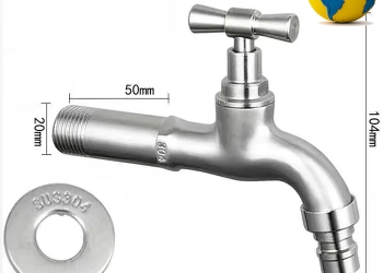 Vòi Gắn Tường Loại Dài 13cm Inox 304 