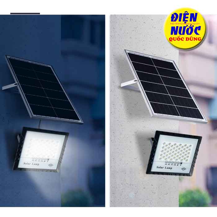 Đèn pha LED sạc điện năng lượng mặt trời 100W chống chói có điều khiển