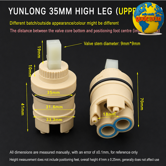 Lõi vòi nóng lạnh 35mm