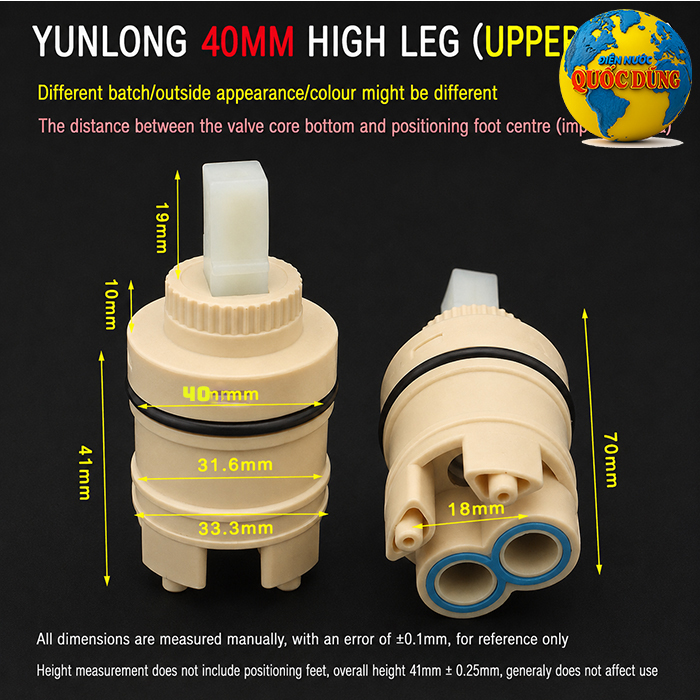 Lõi vòi nóng lạnh 40mm