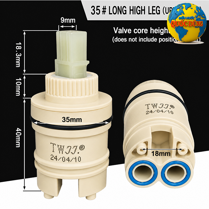 Lõi vòi nóng lạnh 35mm