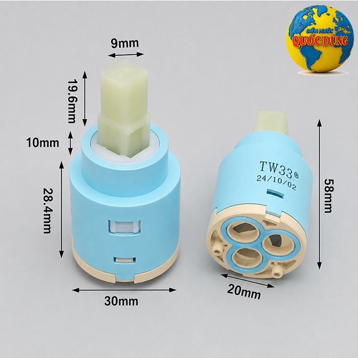 Lõi vòi nóng lạnh 30mm dài