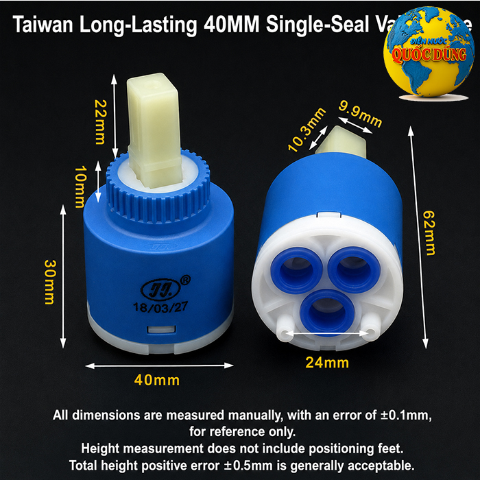 Lõi vòi nóng lạnh 40mm