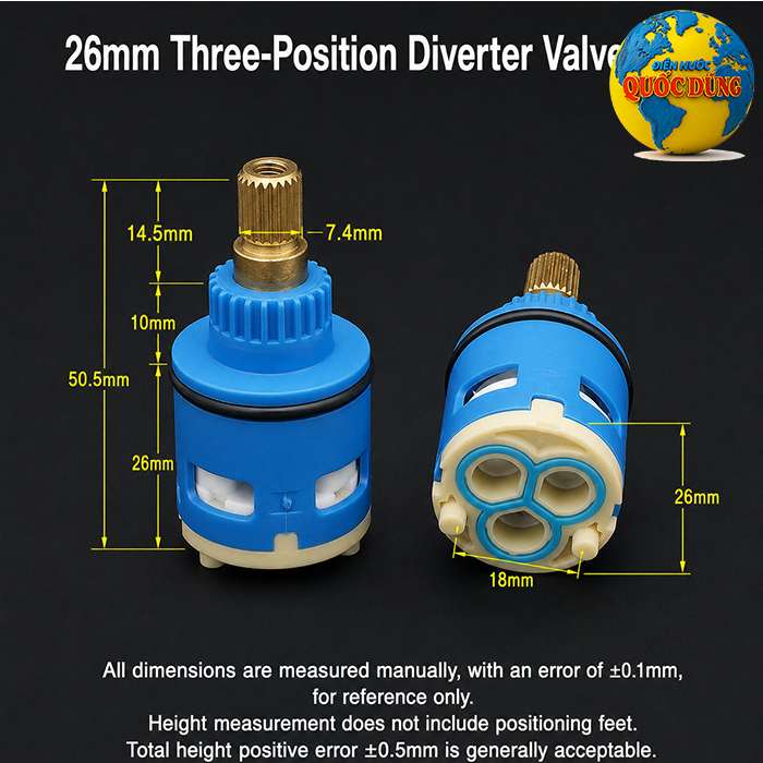 Lõi vòi nóng lạnh 26mm