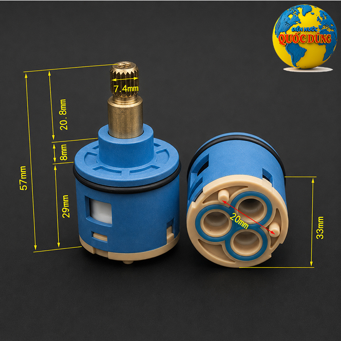 Lõi vòi nóng lạnh 33mm