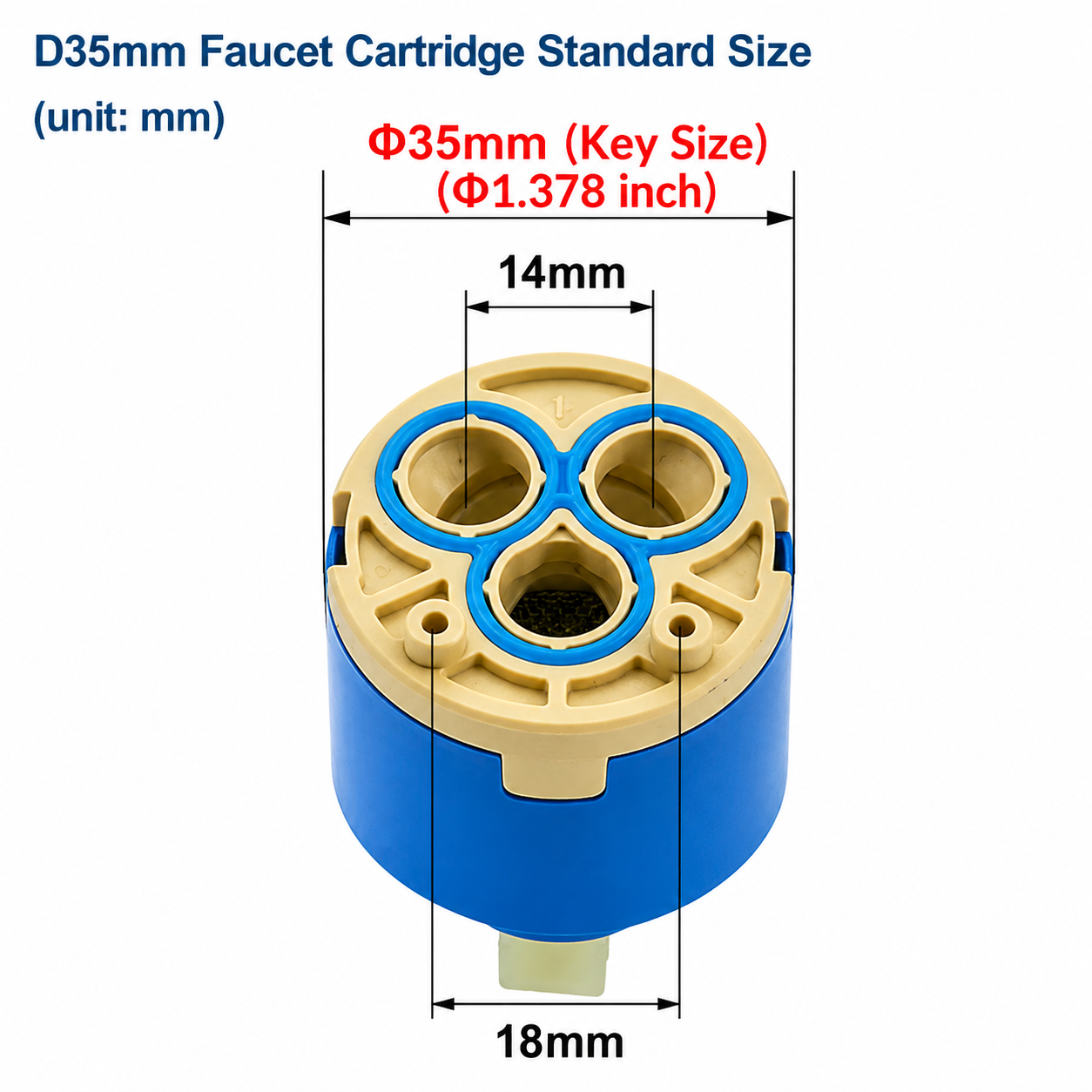 Cận cảnh mặt đáy và hệ thống gioăng của cartridge 35mm Cận cảnh mặt đáy và hệ thống gioăng của cartridge 35mm