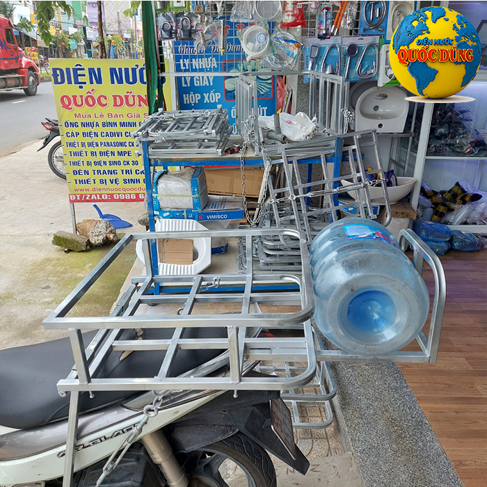 BAGA CHỞ 5 BÌNH NƯỚC 20L CHỞ KHUNG PHỤ