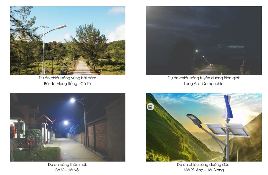 Ứng dụng của đèn đường LED năng lượng mặt trời Rạng Đông
