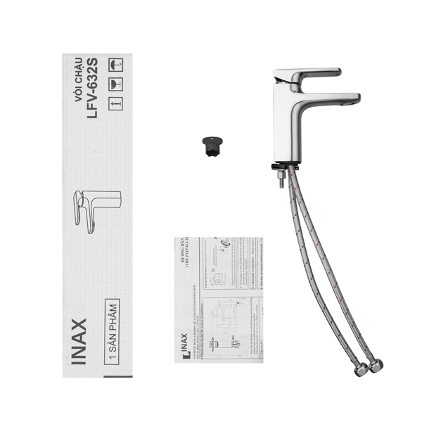 Vòi chậu rửa mặt lavabo INAX LFV-632S nóng lạnh