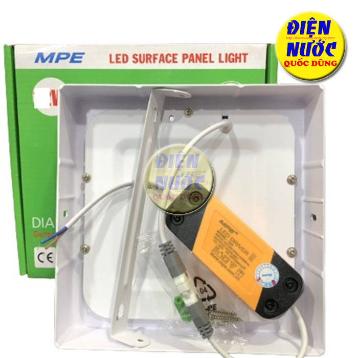 Đèn led ốp trần vuông nổi 6W MPE 3 chế độ sáng SSPL6-3C (SSPL63C)