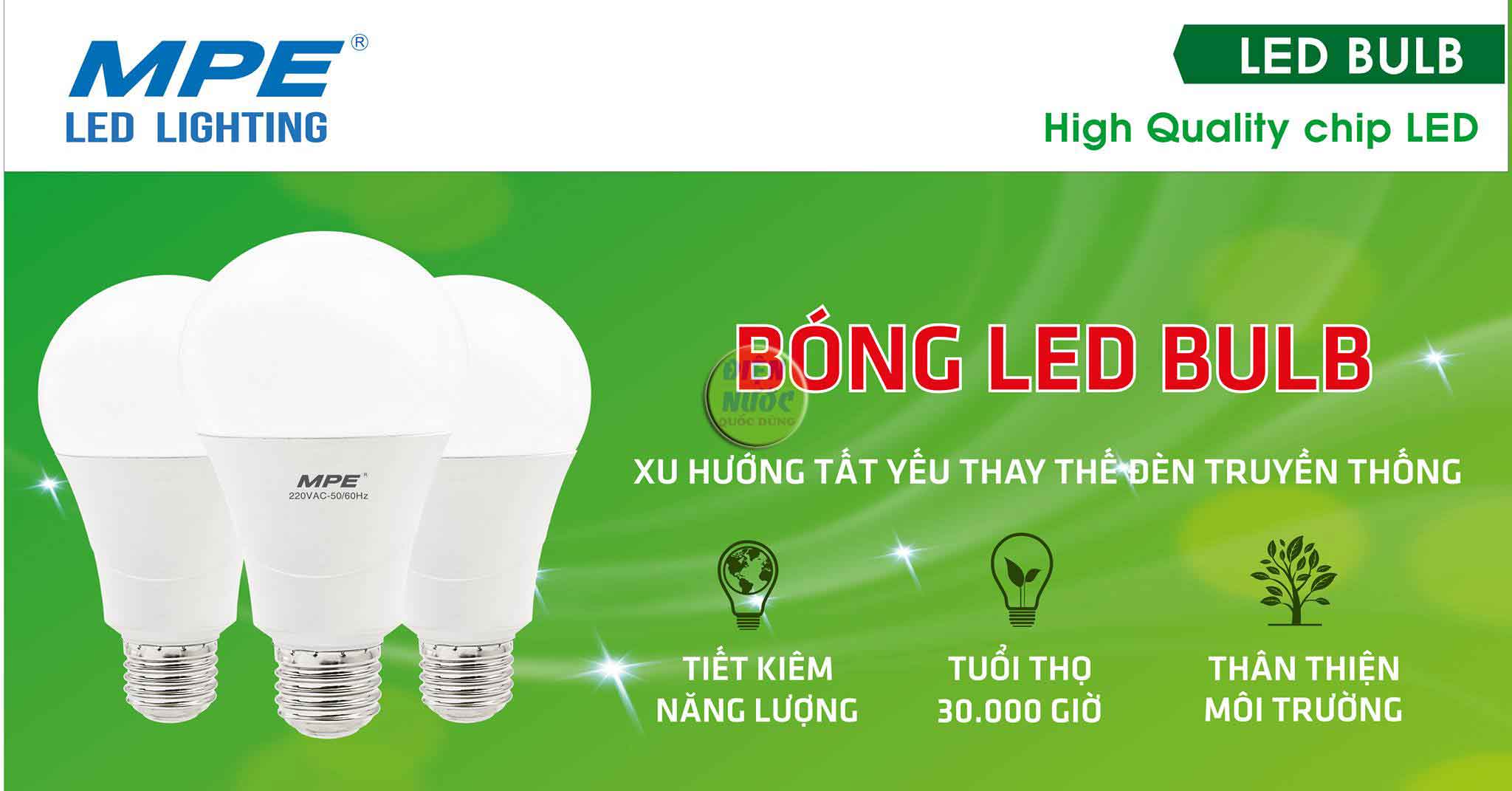 Bóng đèn LED trụ 30W MPE bullb LBD-30T/LBD-30V (LBD30/LBD30V)