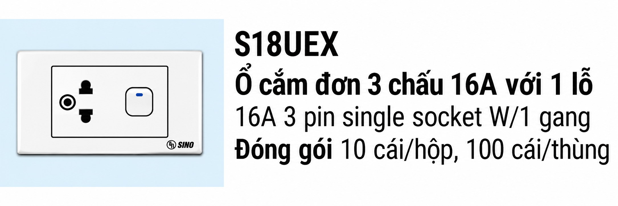 ổ cắm đơn S18UEX