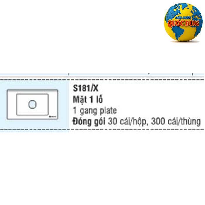Thông số kỹ thuật và đặc điểm nhận diện Mặt 1 lỗ Sino S181/X