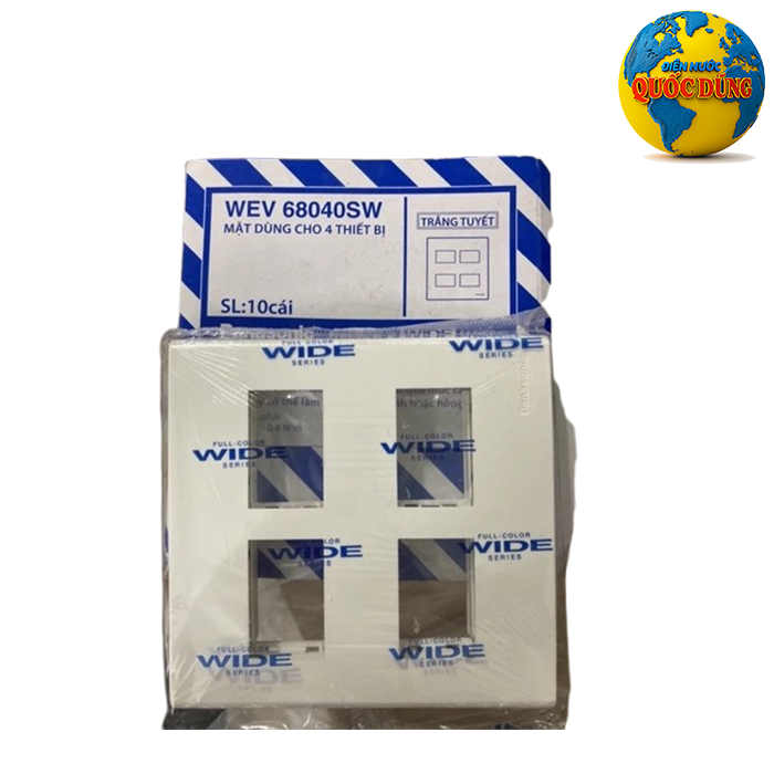 WEV68040SW (Mặt dùng cho 4 thiết bị - 2 gangs - 4 devices plate):