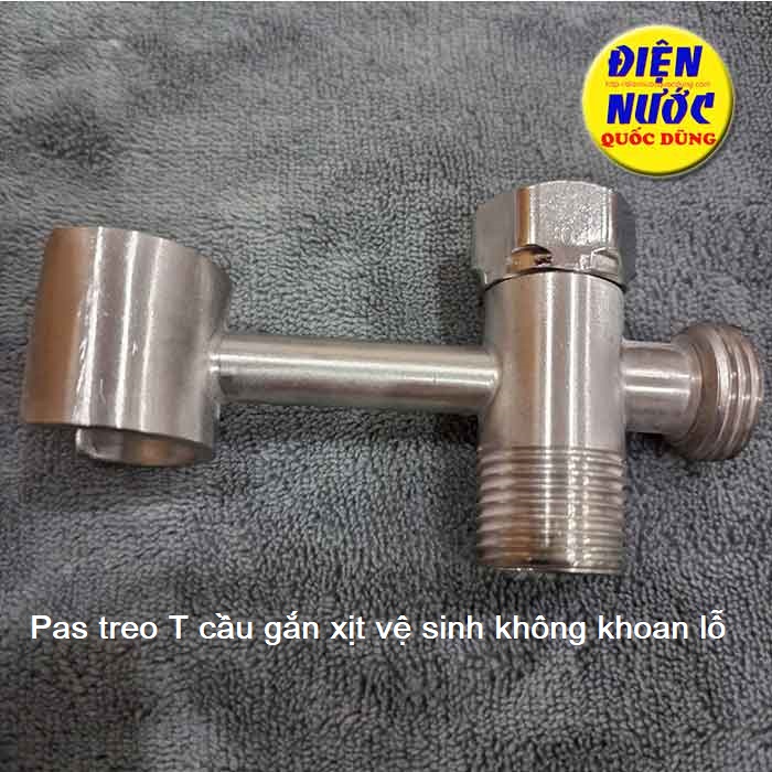 van T 3 ngã có pas treo vòi xịt vệ sinh
