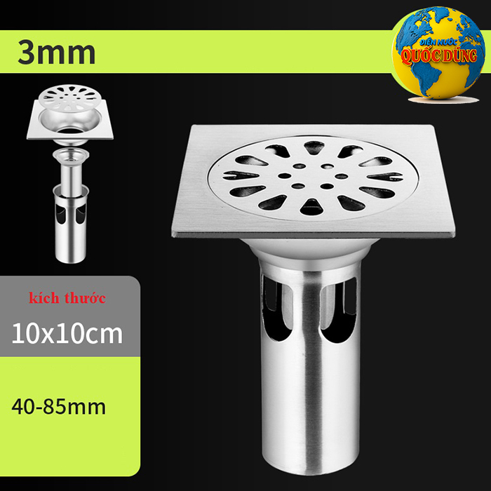 Phễu thoát sàn 10x10cm thông số kỹ thuật