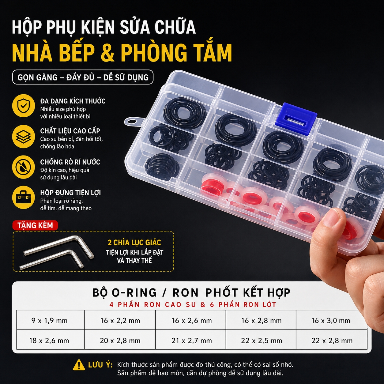 Bộ ron O-ring điện nước TPHCM Điện Nước Quốc Dũng Bộ ron O-ring điện nước TPHCM Điện Nước Quốc Dũng