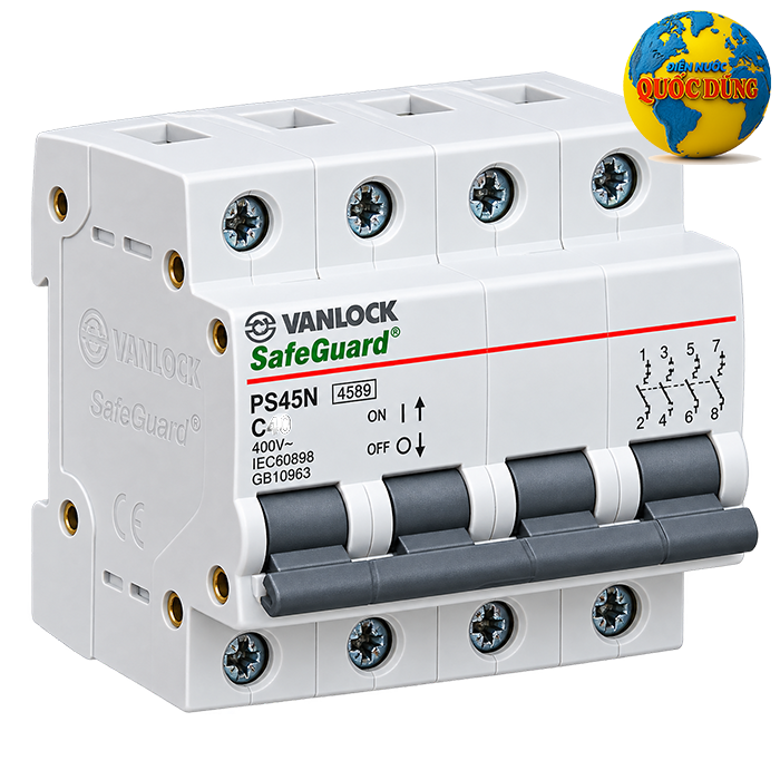 MCB SINO VANLOCK PS45N 4P 400V C32 C40 C63 chính hãng TPHCM
