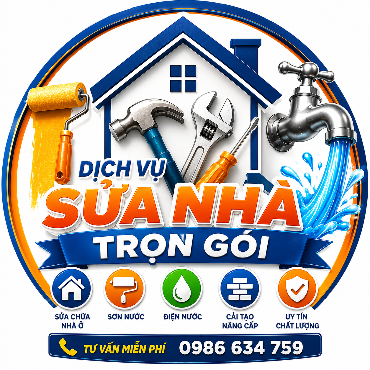 Đội ngũ thi công sửa nhà trọn gói chuyên nghiệp