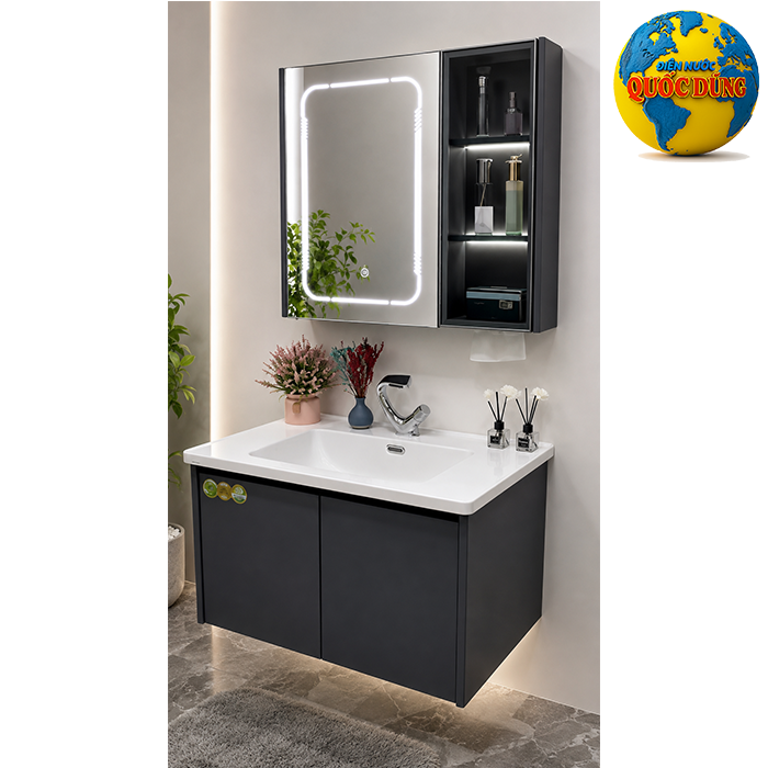 tổng thể, gương LED và lavabo