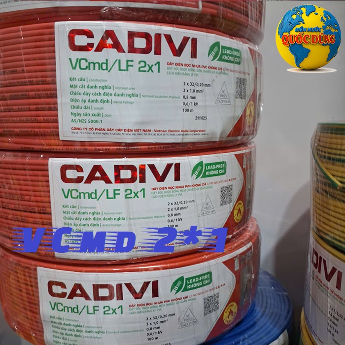 Thông số kỹ thuật dây Cadivi VCmd2x1 2x32